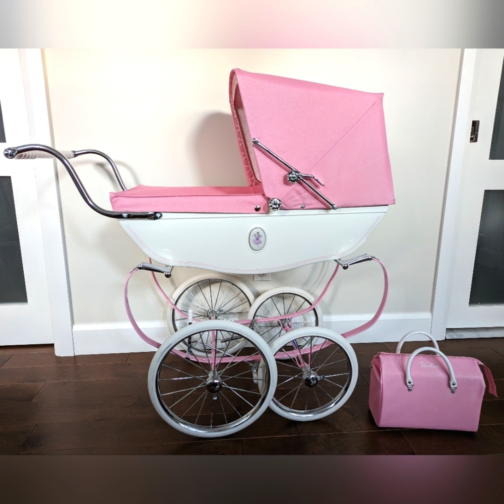 Elegant Silver Cross Doll Pram